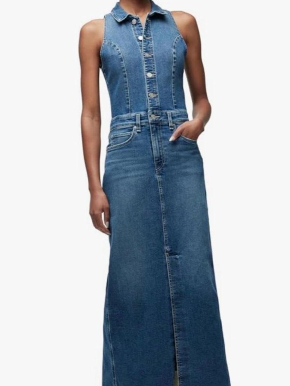 Hudson Denim Maxi Dress Size 27 NWT